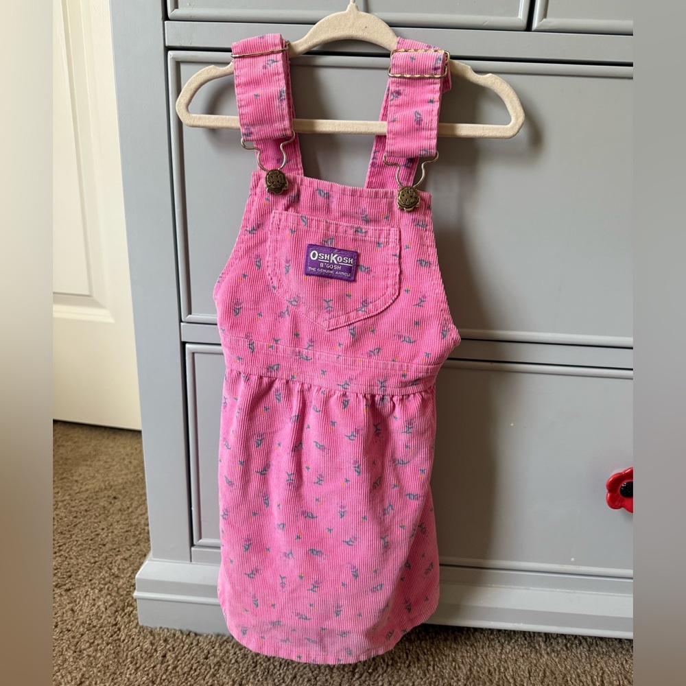 Vintage OshKosh B'gosh Pink Corduroy Dress